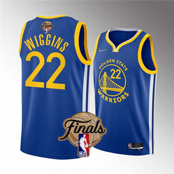 Youth Golden State Warriors #22 Andrew Wiggins Royal 2022 Finals Stitched Jersey